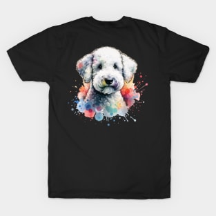 Watercolor Bedlington Terrier T-Shirt